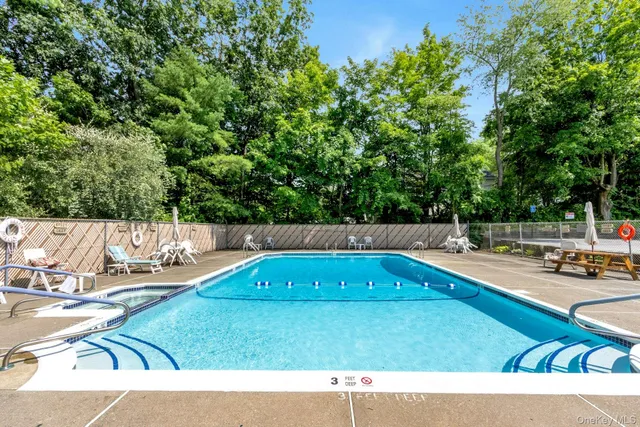 a street view with a bench