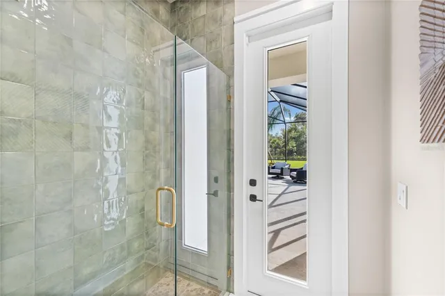 a view of swimming pool with a porch