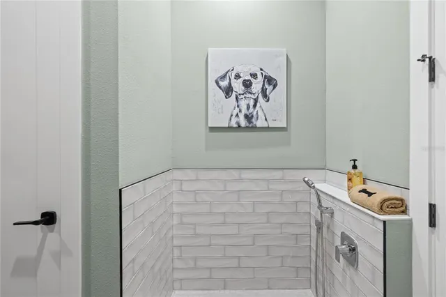 a view of swimming pool with outdoor seating and yard