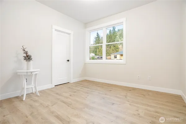 an empty room with a window