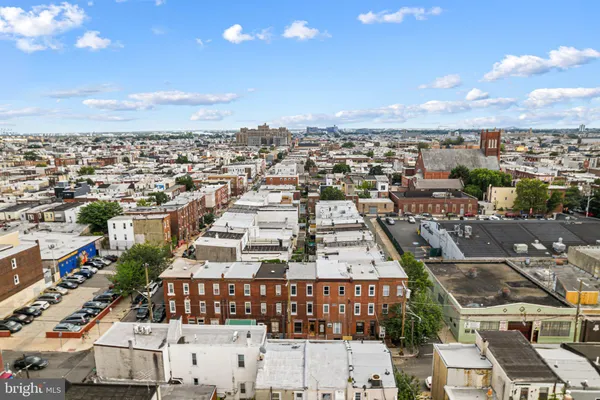 an aerial view of a city