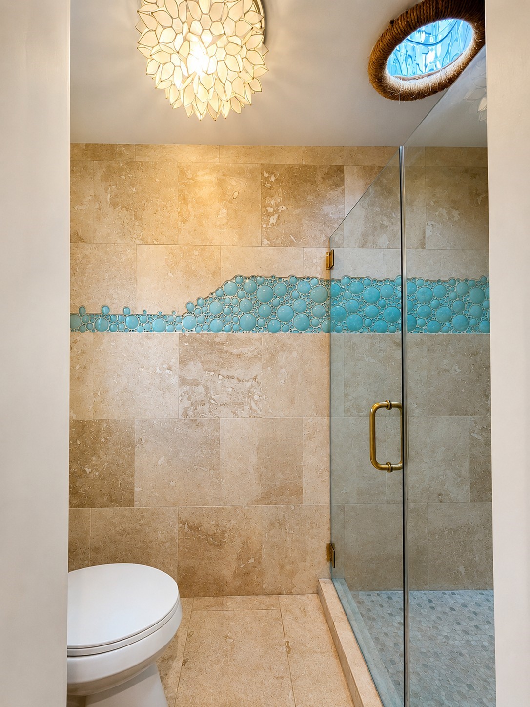 5 Tree Frog Drive Houston, TX 77074 - Photo 11 of 25 a bathroom with a toilet and a shower