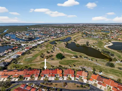 an aerial view of a city