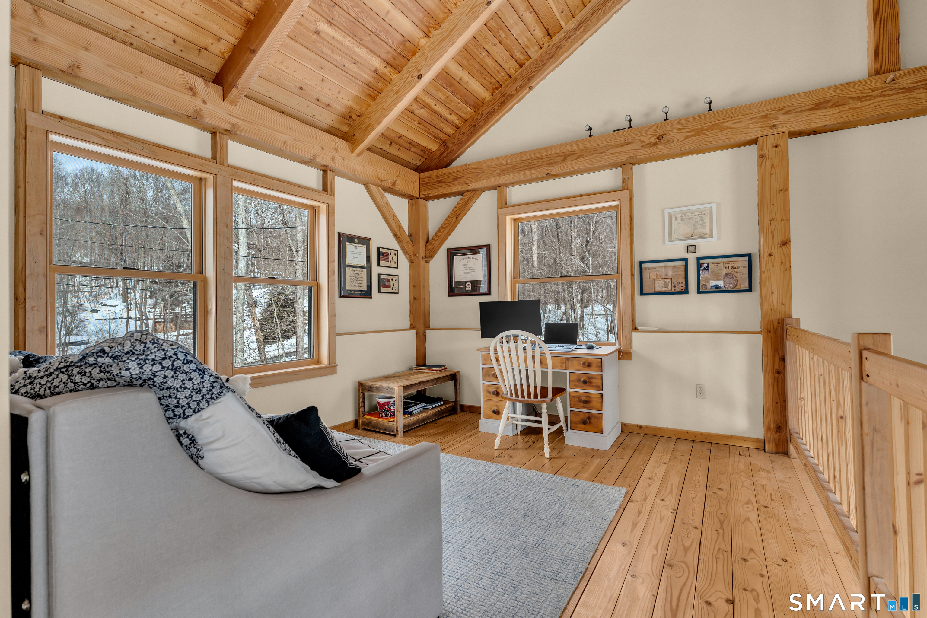 167 Round Hill Road Salem, CT 06420 - Photo 35 of 48 a bedroom with furniture and wooden floor