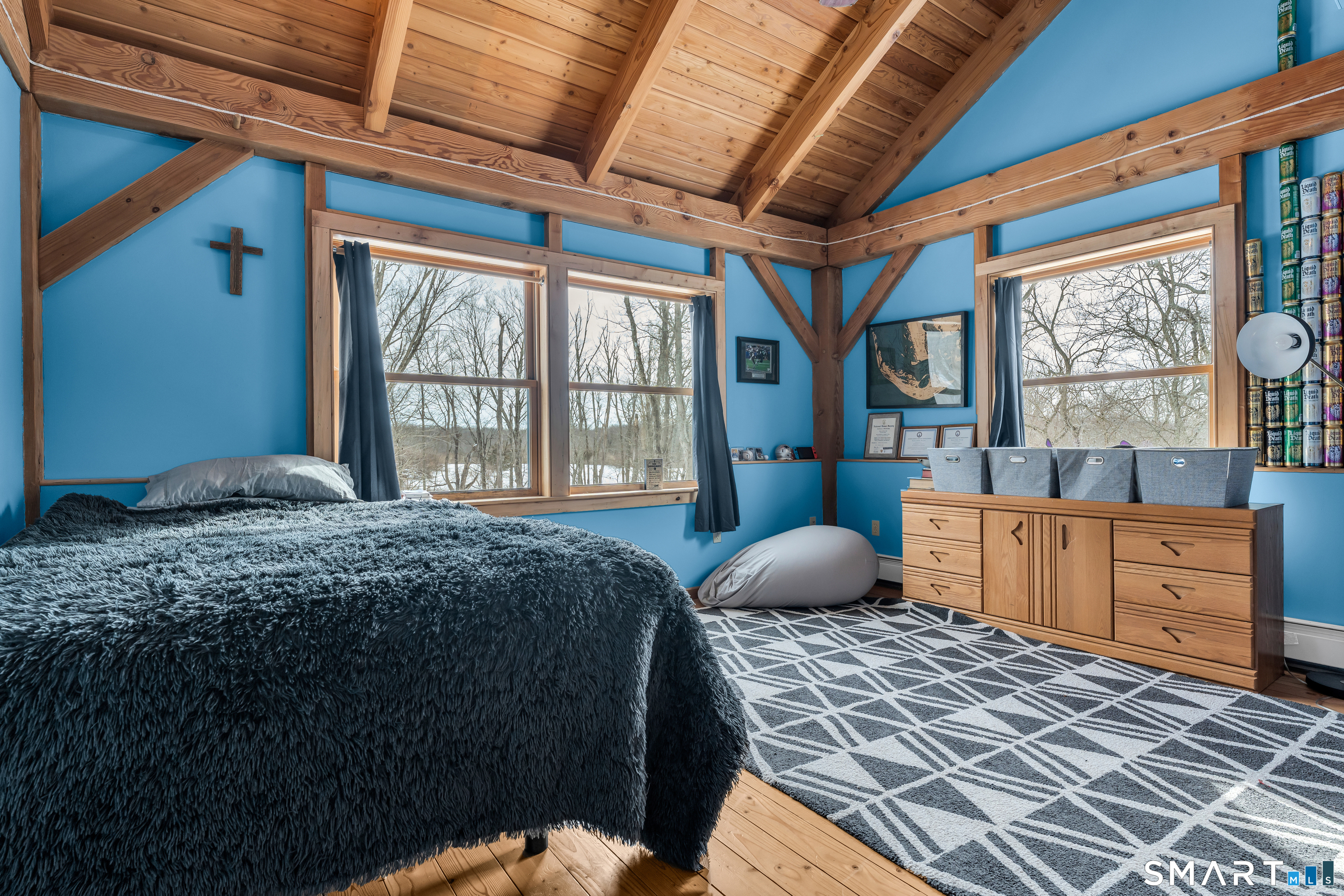 167 Round Hill Road Salem, CT 06420 - Photo 40 of 48 a bedroom with a large bed and a window
