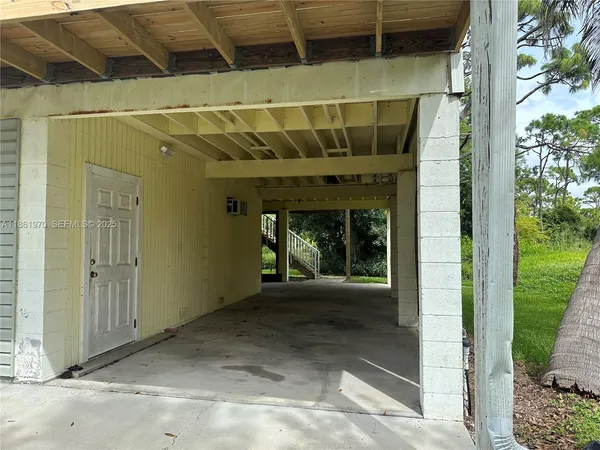 a view of a door of the house