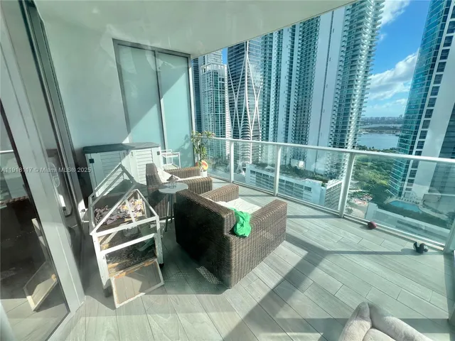 a view of balcony with couch