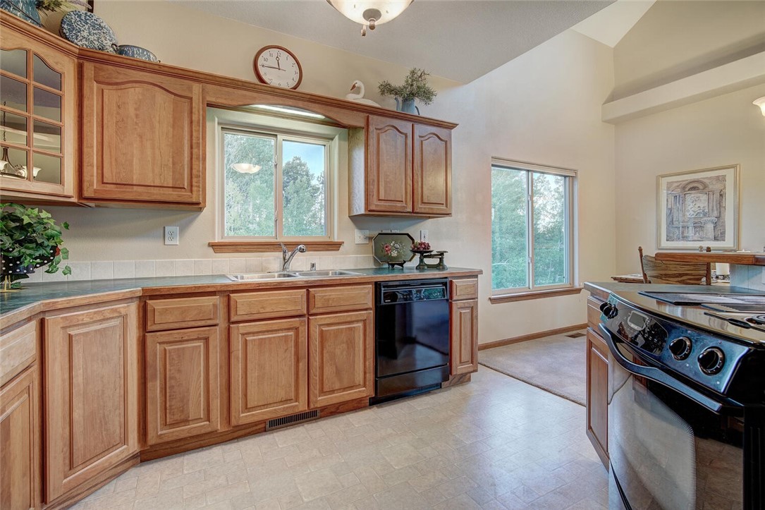592 Ryan Gulch Road Silverthorne, CO 80498 - Photo 9 of 35 The kitchen is open to the dining room and living room.