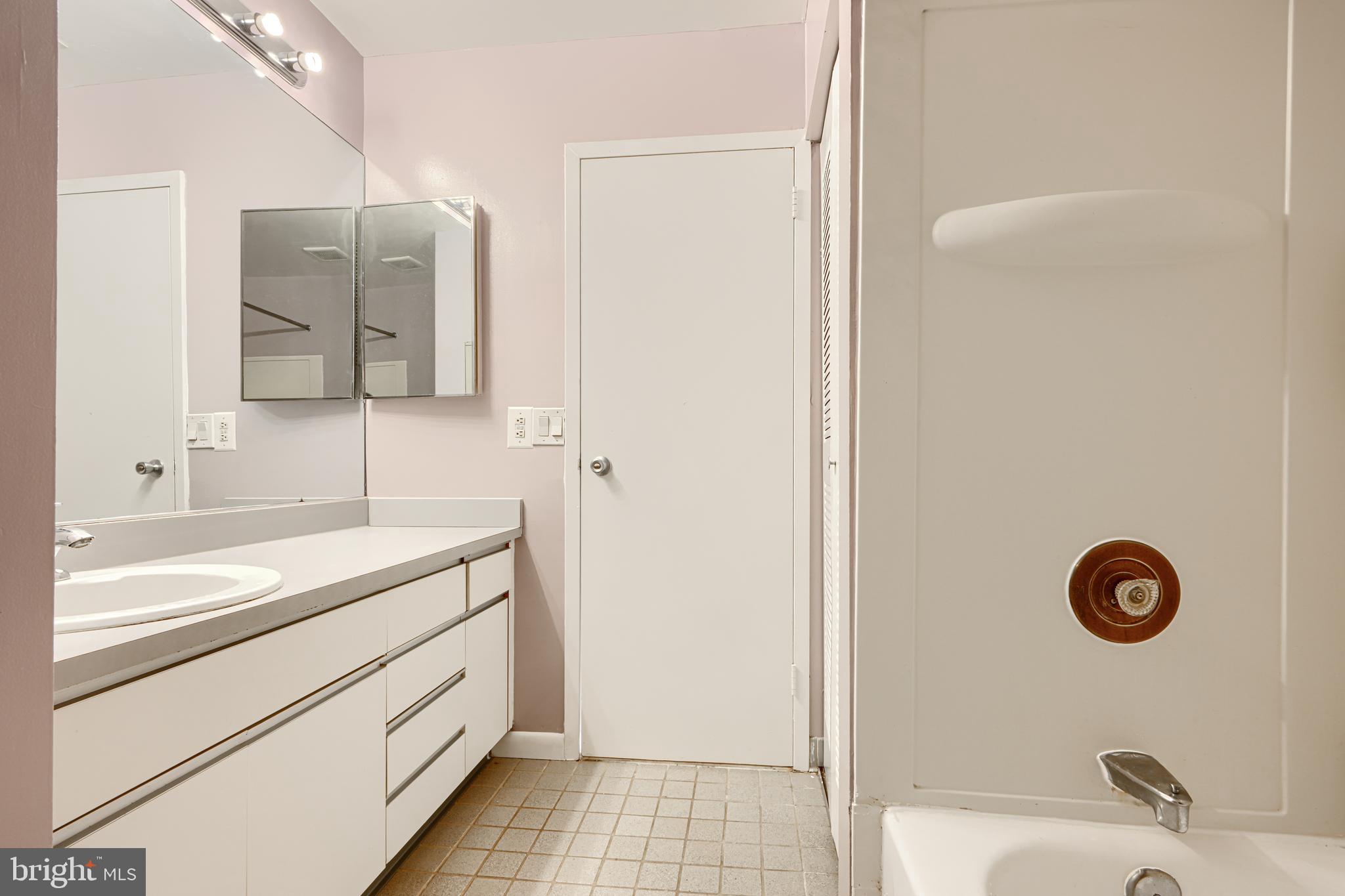 2639 Boston Street, Unit 305 Baltimore, MD 21224 - Photo 21 of 21 a bathroom with a sink and a mirror