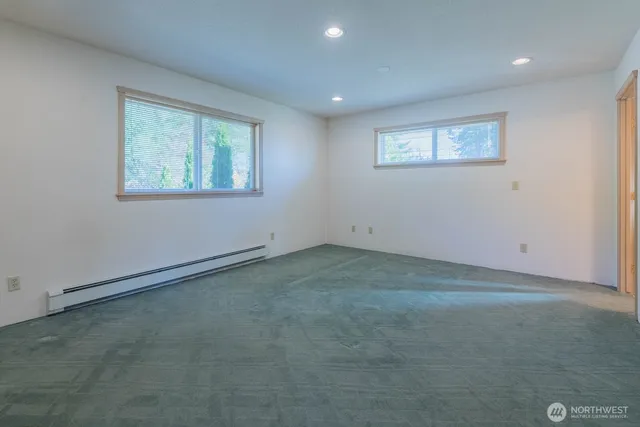 an empty room with a window