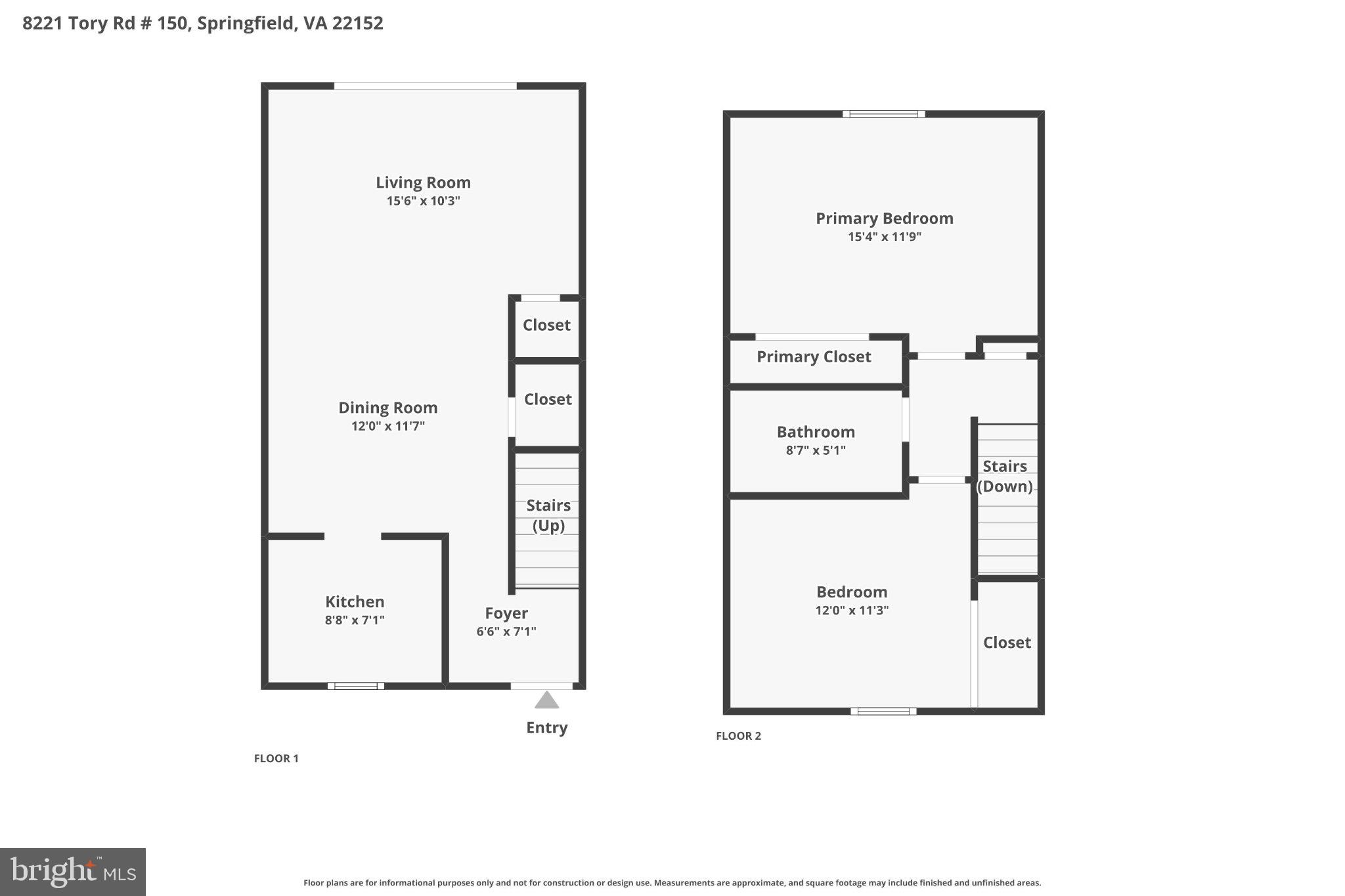 8221 Tory Road, Unit 150 Springfield, VA 22152 - Photo 35 of 36 Charming Springfield floor plan layout.