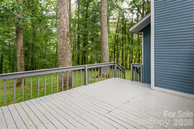 a view of balcony with deck