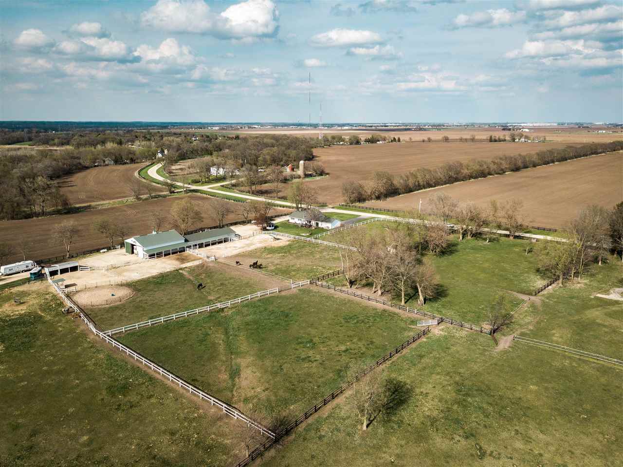 4545 River Road Cherry Valley, IL 61016 - Photo 23 of 25 an aerial view of residential houses with outdoor space