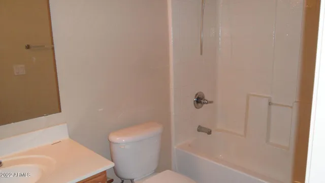 a bathroom with a toilet and a bathtub