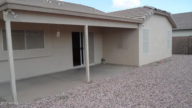 a backyard of a house