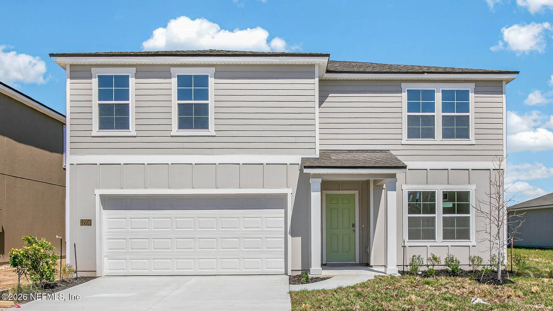 a front view of a house