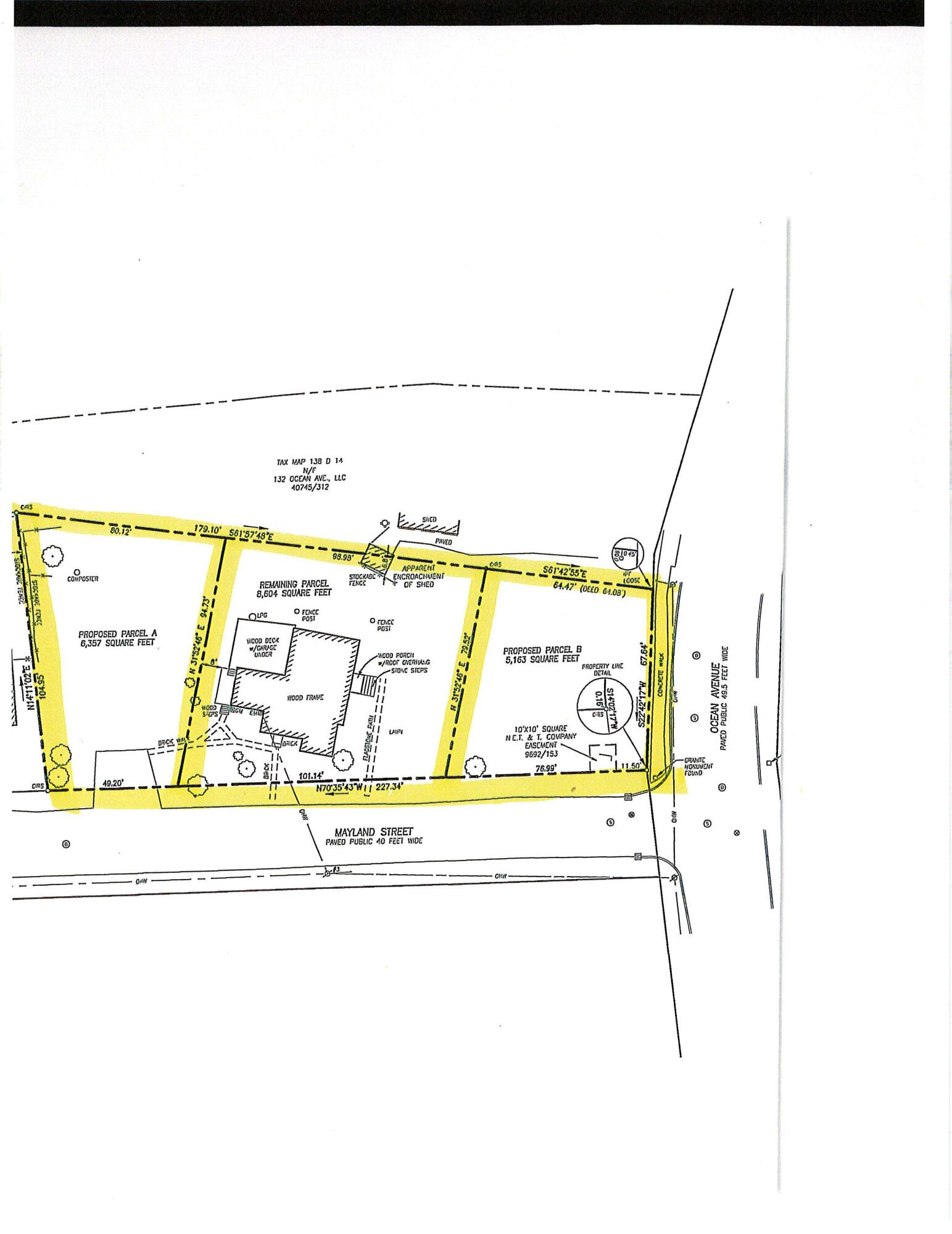 124 Ocean survey proposed lots