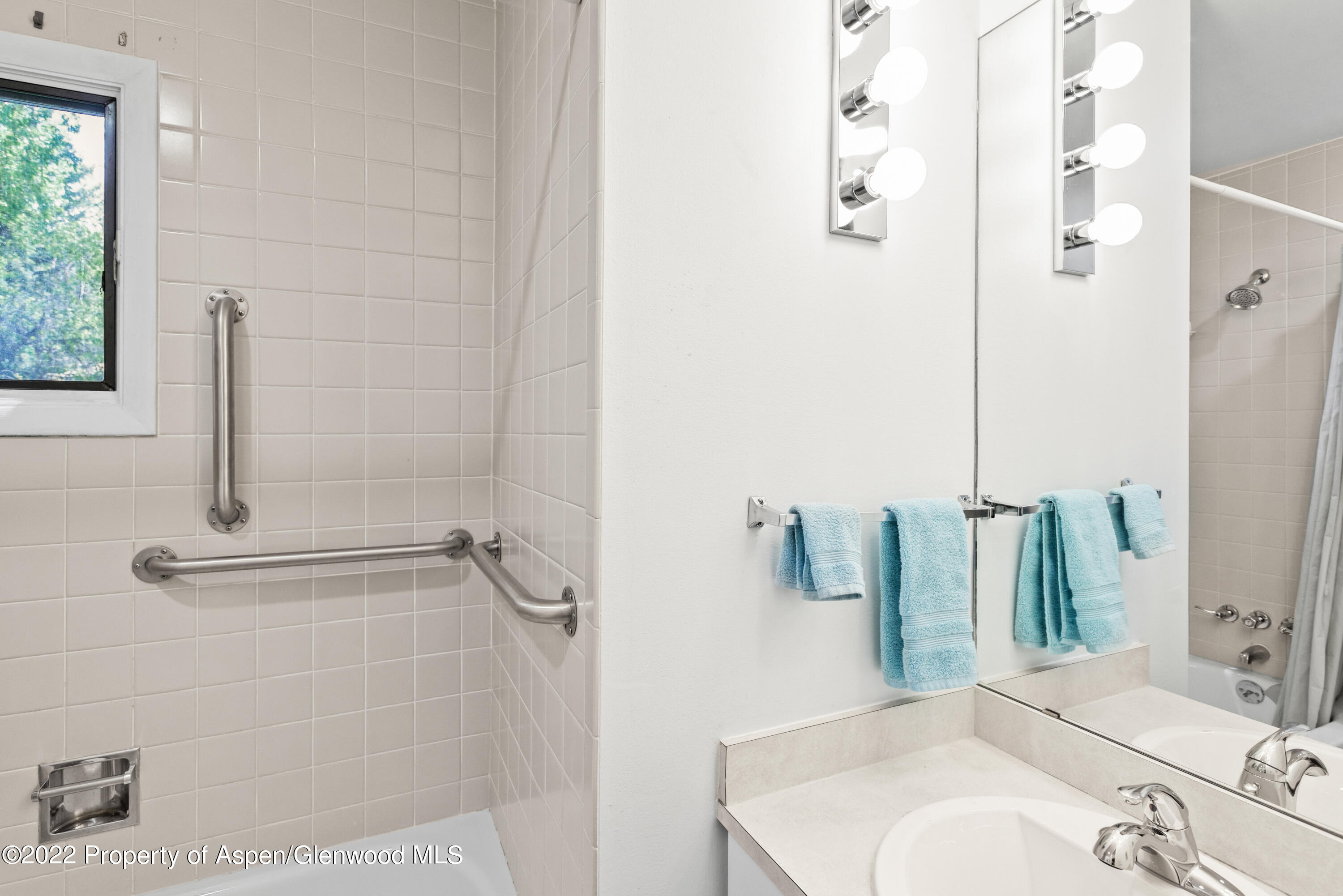 521 North 7th Street, Unit B Aspen, CO 81611 - Photo 11 of 26 a bathroom with a sink and mirror