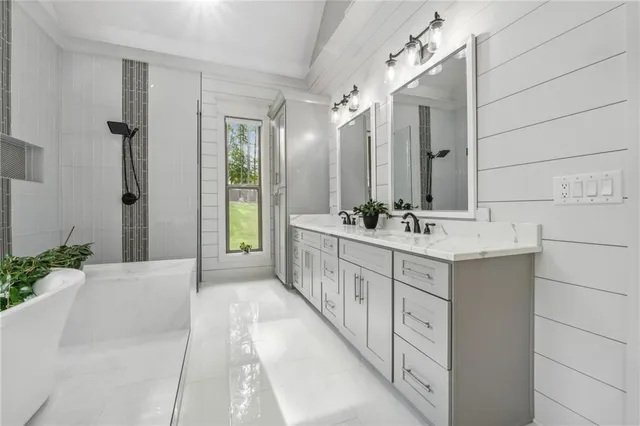 a view of room with window and wooden floor