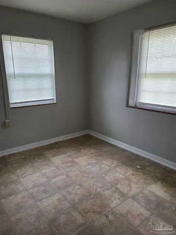 an empty room with a window