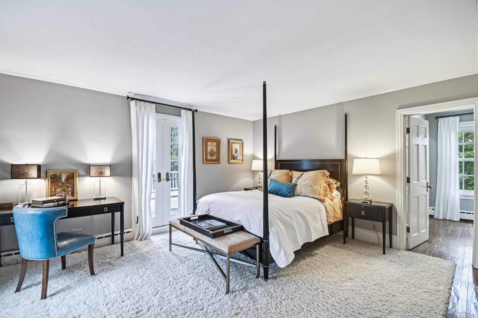 35W543 Miller Road Dundee, IL 60110 - Photo 24 of 68 a bedroom with a bed a lamp and a dresser