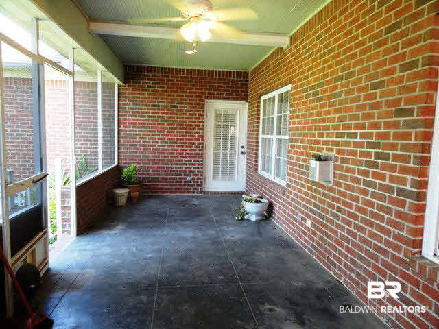 3 Patrice Trace Daphne, AL 36527 - Photo 20 of 22 Screened Porch with Beadboard Ceiling and Fan Overlooks Private Backyard