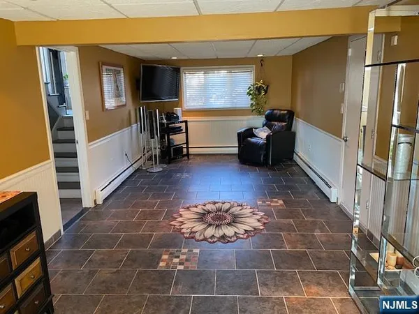 a view of hallway with a couch