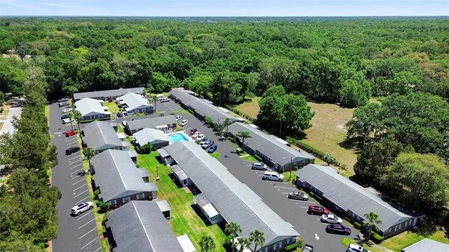 an aerial view of a city