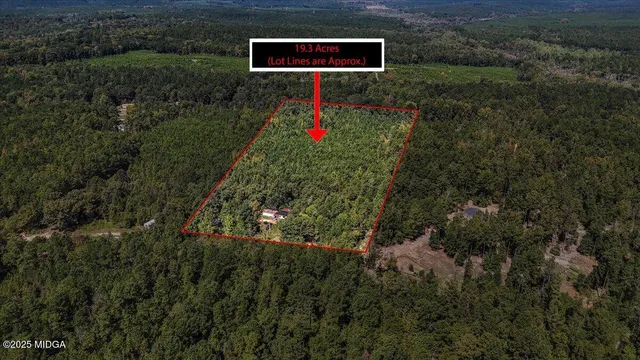 a flag is sitting in the middle of a yard