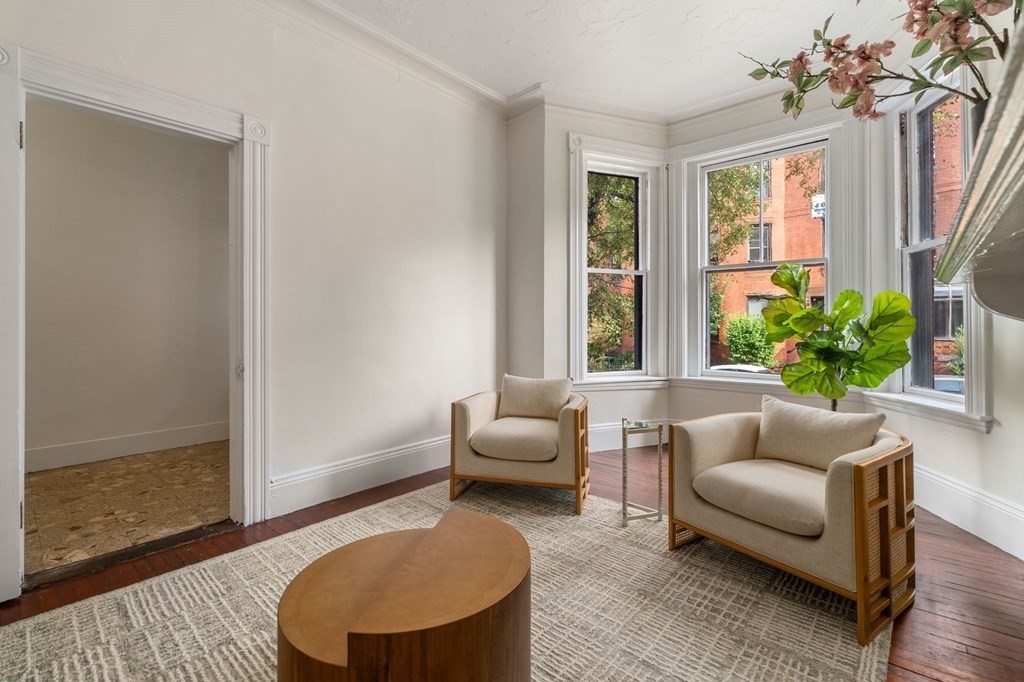 18 Symphony Road Boston, MA 02115 - Photo 6 of 34 a living room with furniture and a potted plant