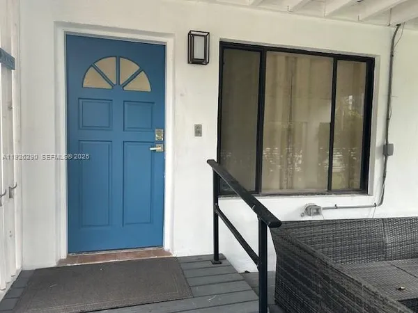 a view of front door