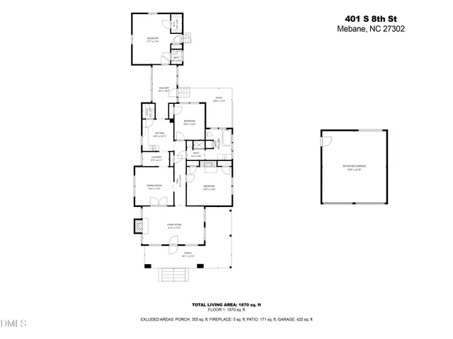 $435,000 | 401 South 8th Street, Mebane, NC 27302