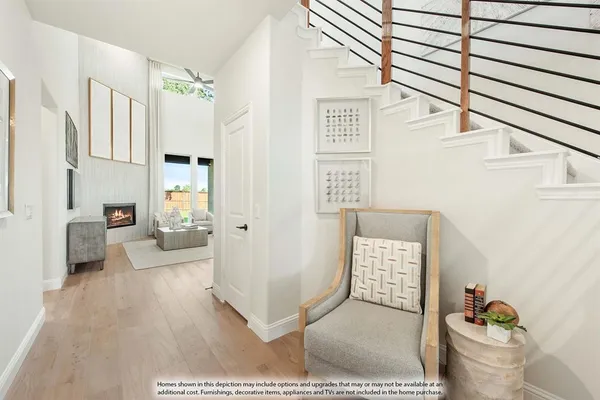 a view of a livingroom with furniture and window