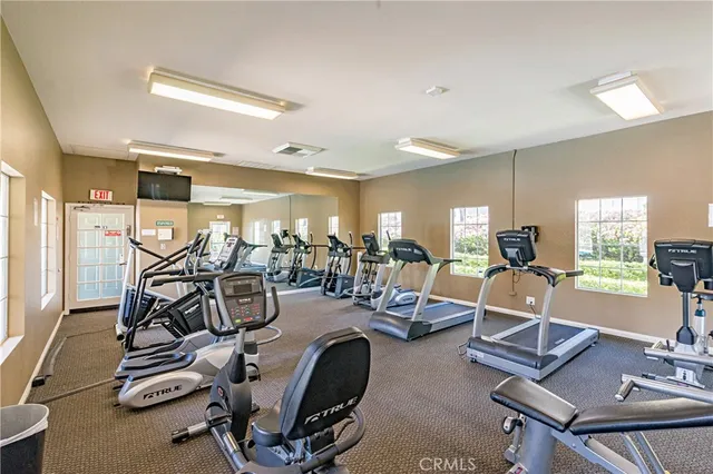 a view of a park with swings