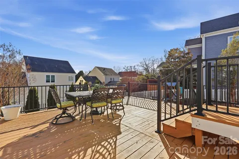 a view of a terrace with seating area