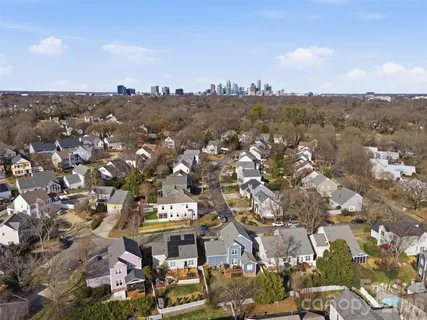an aerial view of multiple house