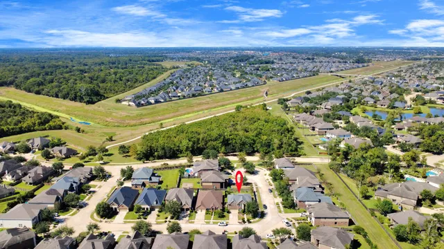 an aerial view of a city