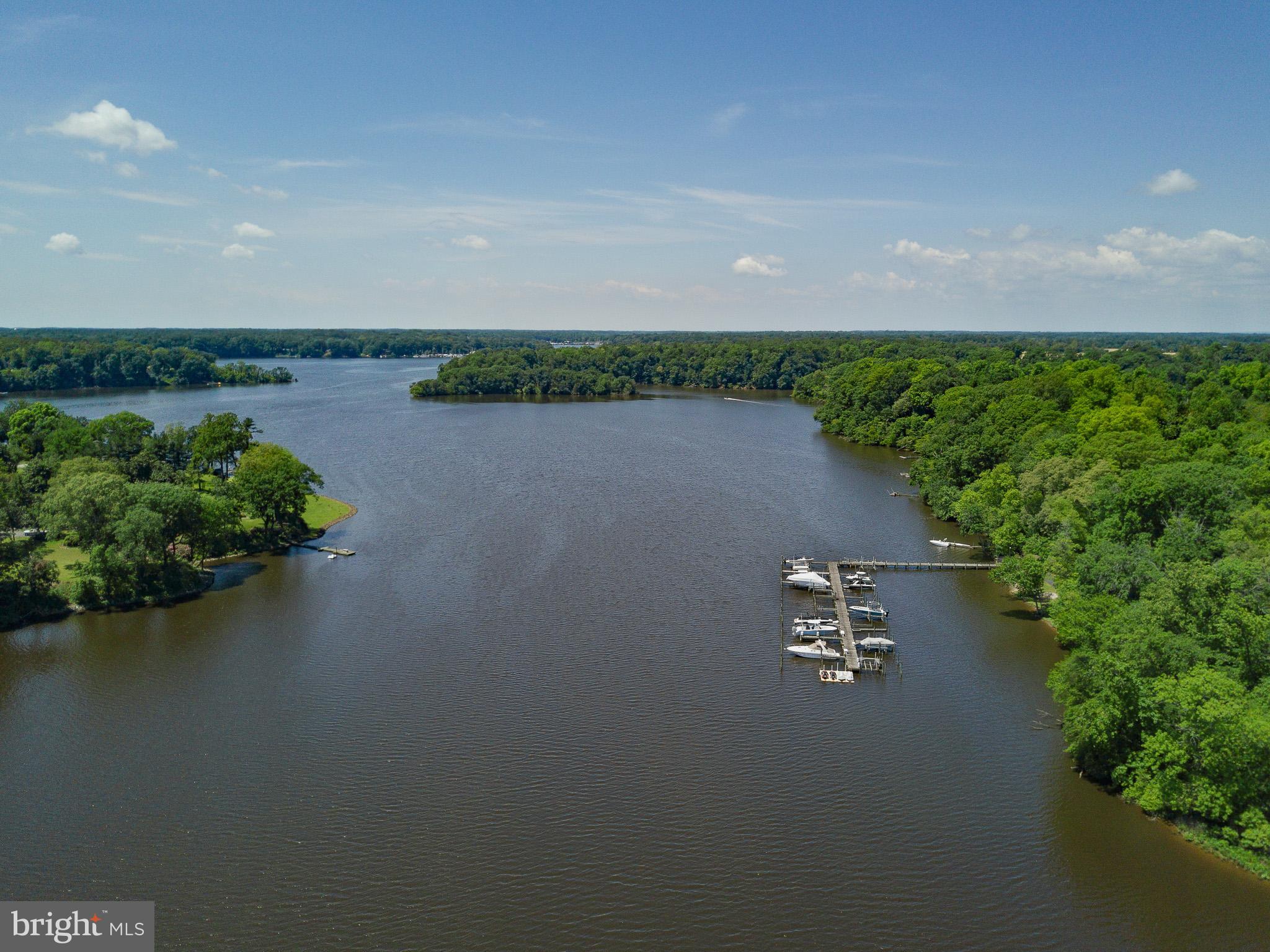 115 Scott Road Warwick, MD 21912 - Photo 3 of 43 Aerial view of the dock and the Sassafras River