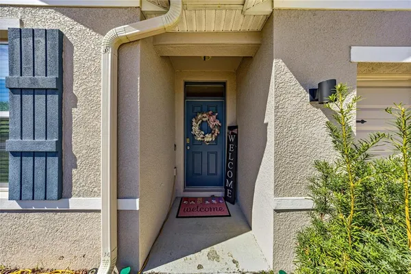 a view of front door of house