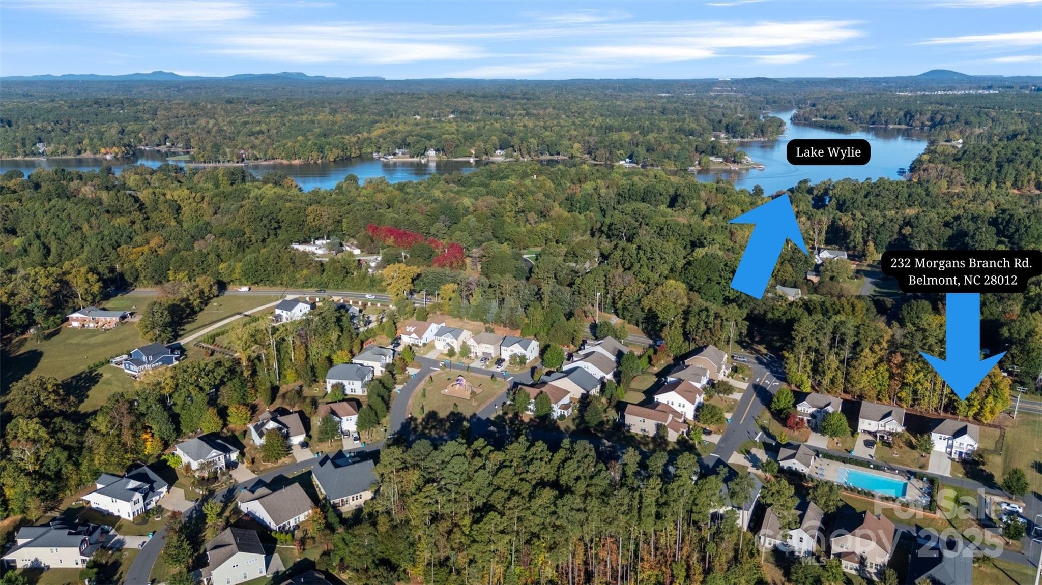 232 Morgan's Branch Road Belmont, NC 28012 - Photo 2 of 40 a view of city and mountain