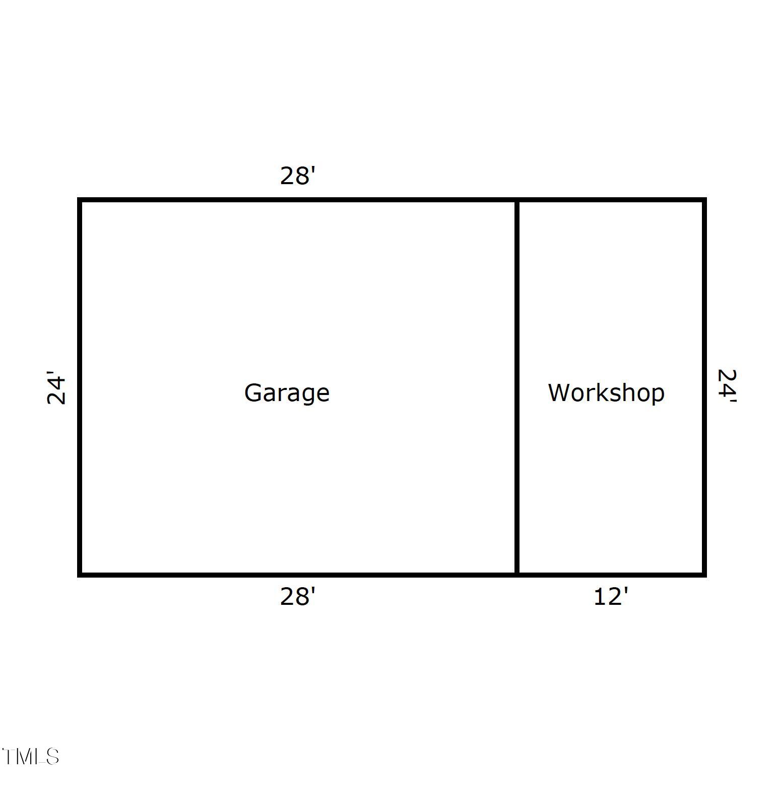 1200 Rogers Road Graham, NC 27253 - Photo 44 of 45 Garage Sketch