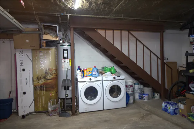 a view of storage and utility room