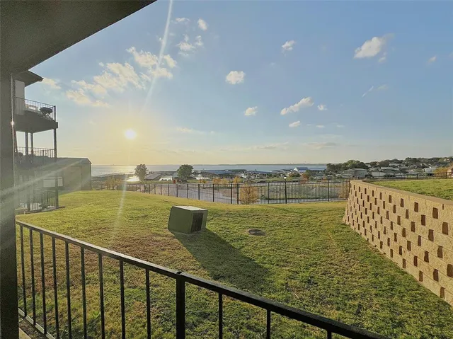a view of lake from balcony