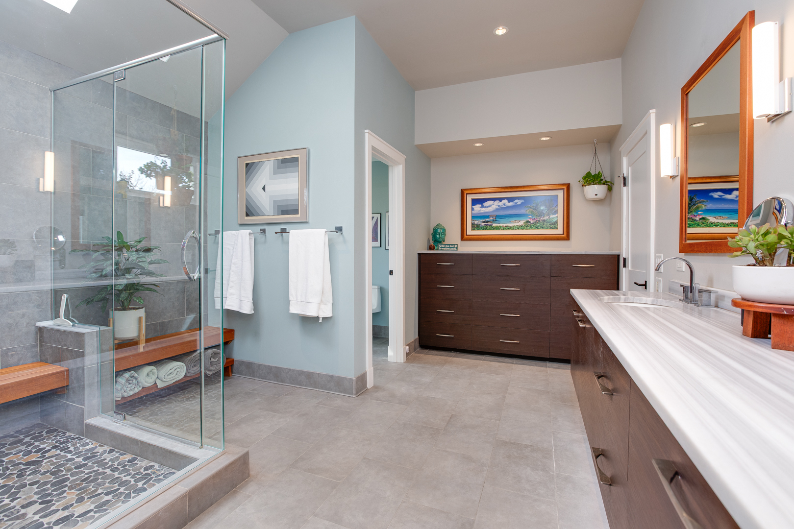 828 Sanctuary Lane Naperville, IL 60540 - Photo 16 of 28 a spacious bathroom with a tub sink and mirror