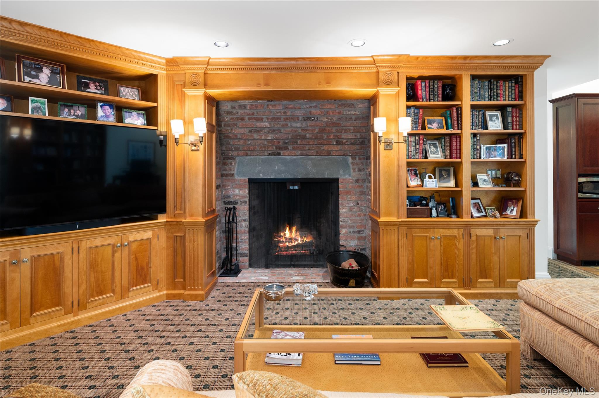 55 Old Logging Road Pound Ridge, NY 10506 - Photo 6 of 37 Custom oversized fireplace.