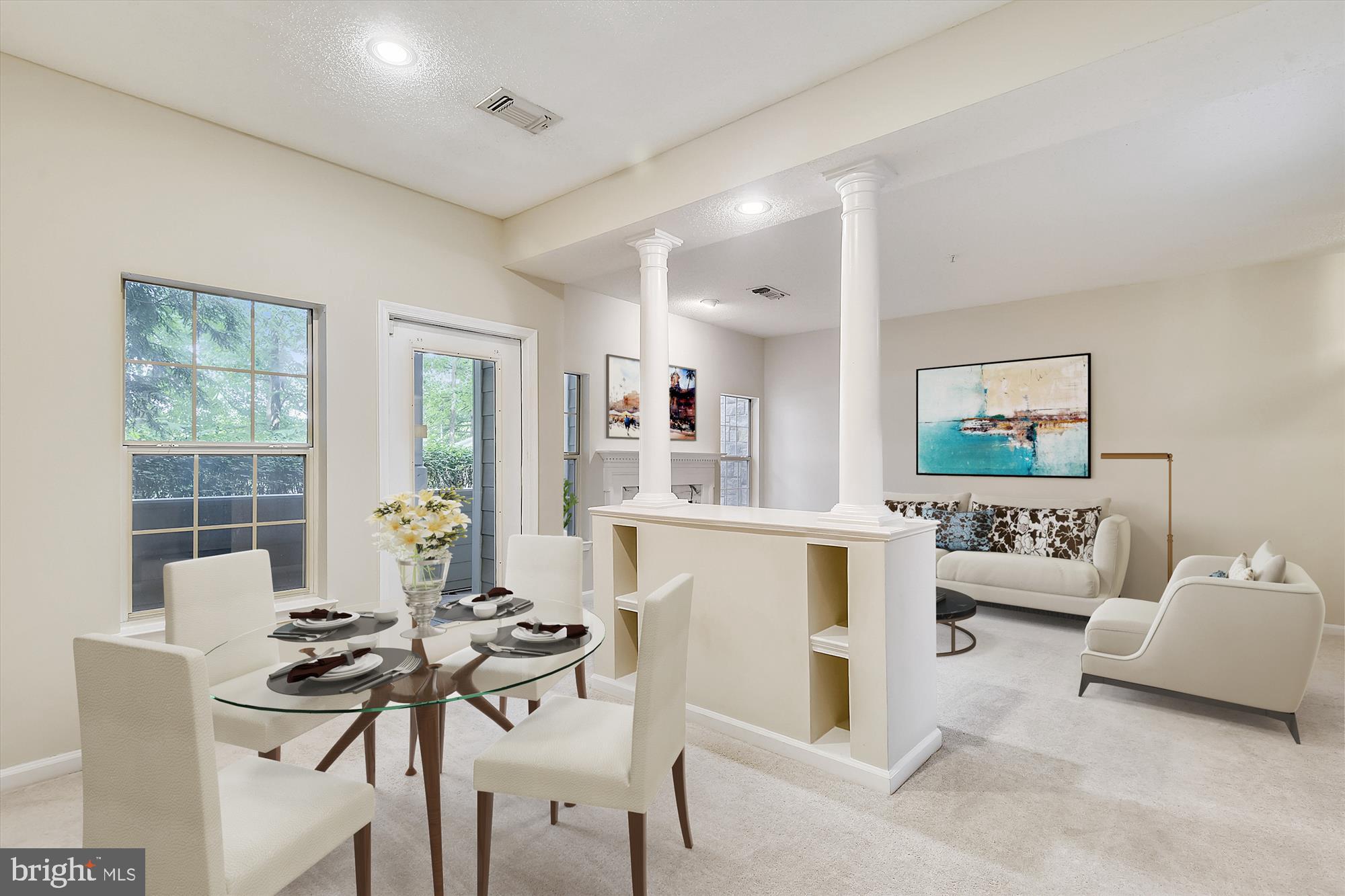 1716 Lake Shore Crest Drive, Unit 5 Reston, VA 20190 - Photo 4 of 27 Dining Room opens to Living Room & Terrace