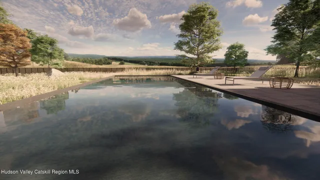 a view of a lake with outdoor space