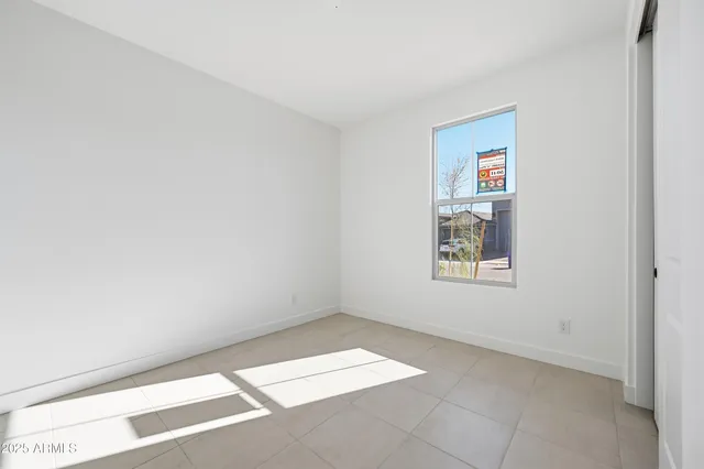 an empty room with a window