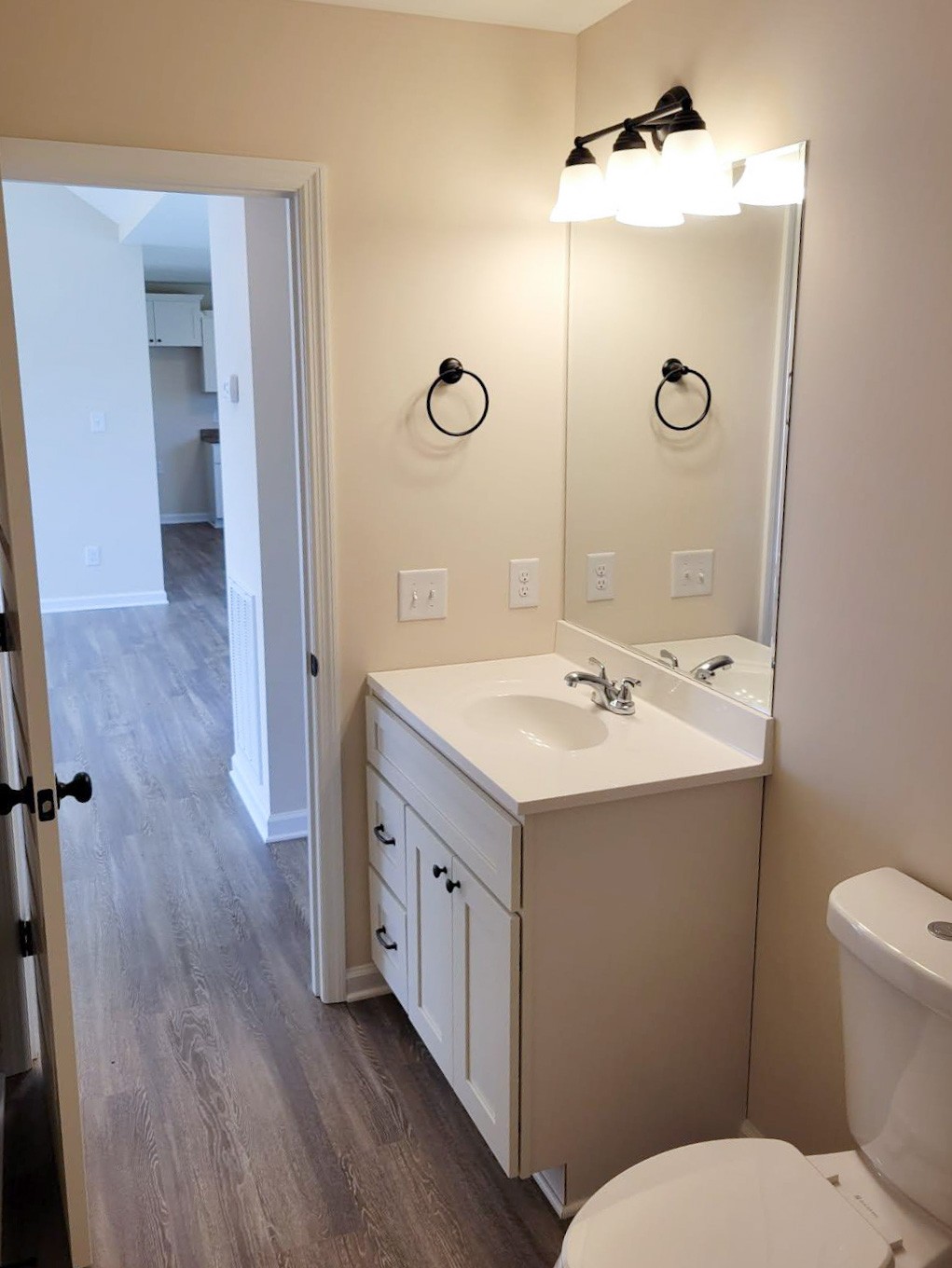 62 Modena Place Decherd, TN 37324 - Photo 21 of 31 a bathroom with a sink a toilet a mirror and shower