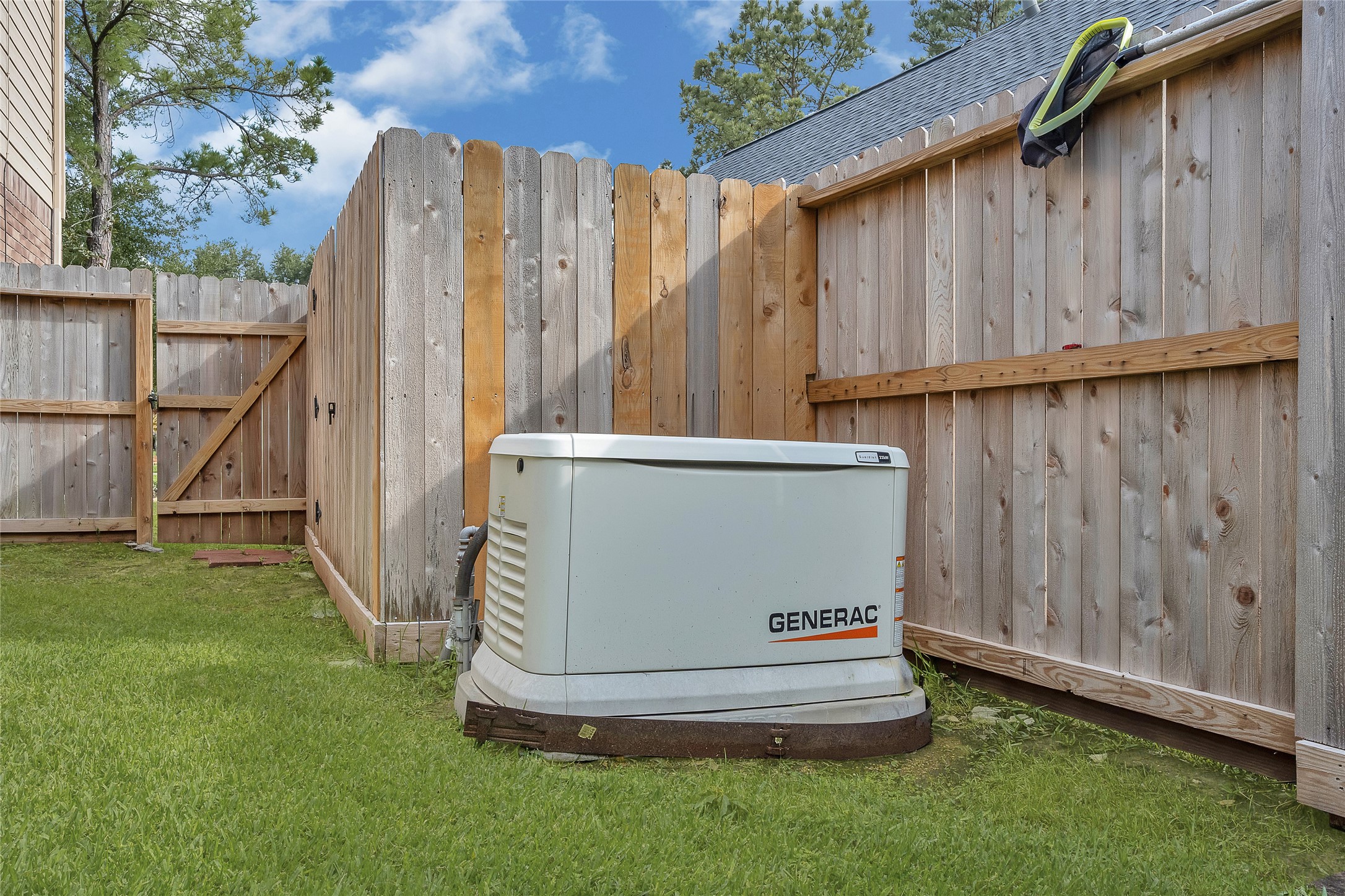 9606 Summer Run Houston, TX 77064 - Photo 3 of 41 Whole home backup generator provides added peace of mind, designed to power the entire residence during outages. Seamlessly integrated for reliability, it ensures uninterrupted comfort, security, and functionality across all major systems of the home.